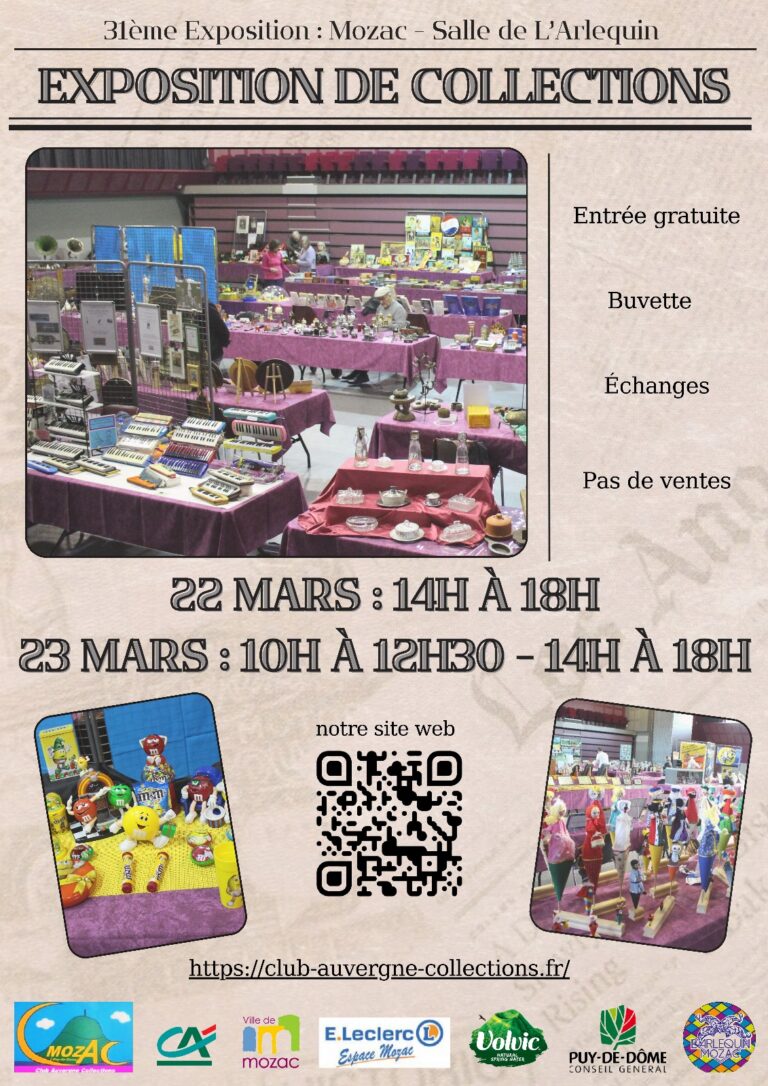31ème Exposition du Club Auvergne Collections à Mozac !